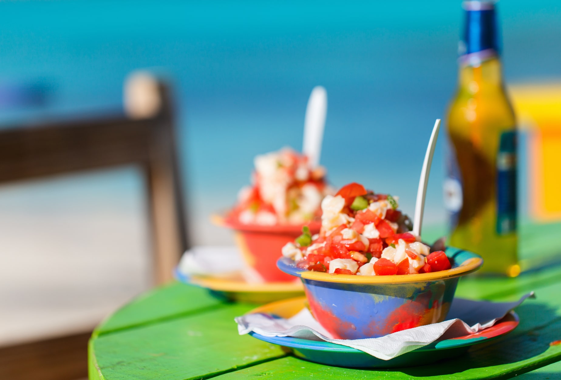Desert bowl at the beach resort