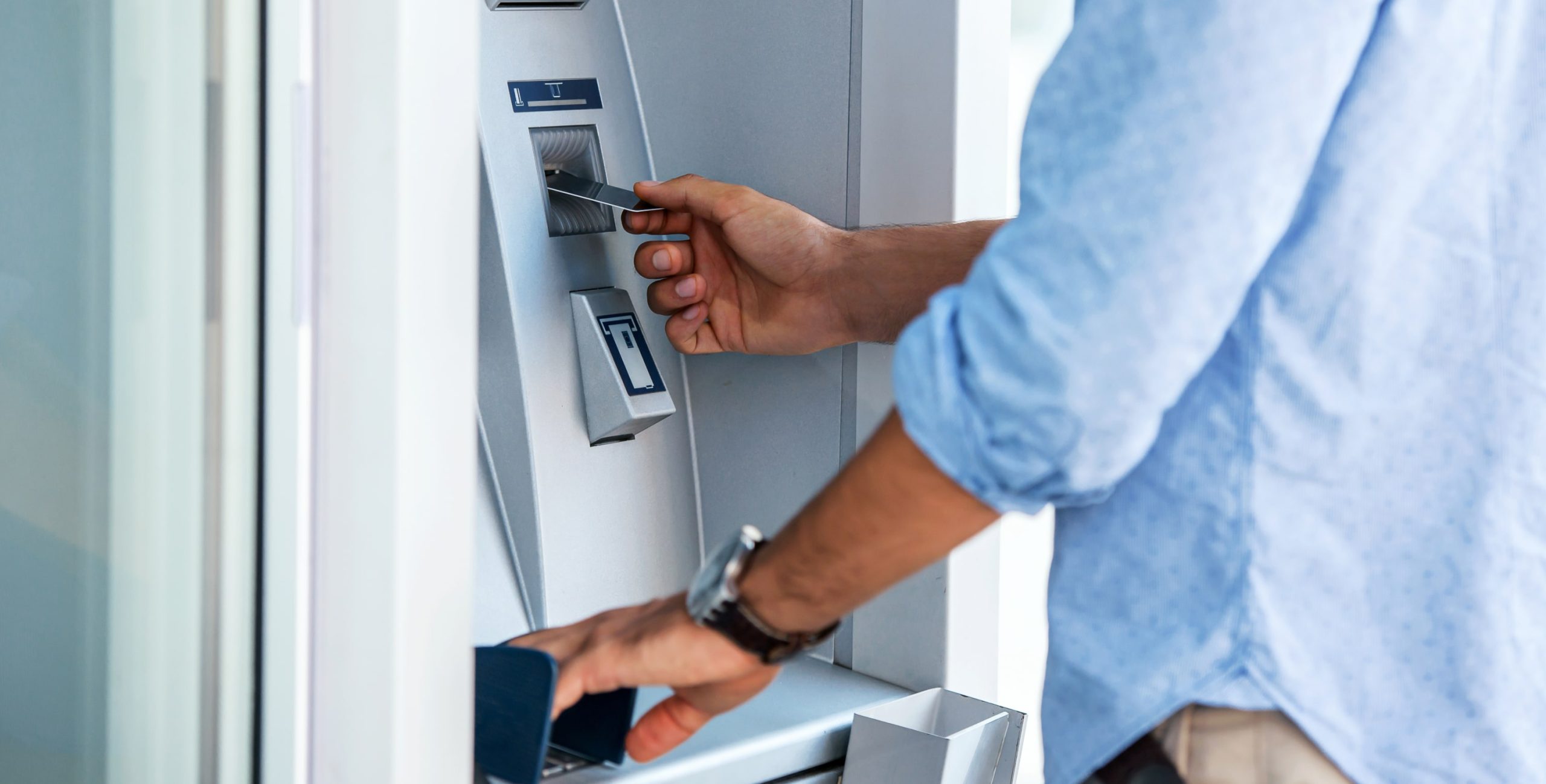 Person at a bank